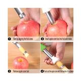 Esmo Home Küçük Elma Oyma Aleti Paslanmaz Çelik Mutfak Çekirdeği Temizleme Aracı Cupcake Corer Apple Soyucu Özlü Elma, Armut, Dolmalık Biber, Kek Için - 1BW-Beyaz