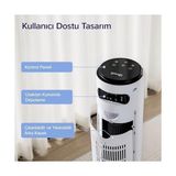 Esmo Home Kule Vantilatör Için Yatak Odası, 7,5 M/s, 23 W, 25 Db Sessiz Sütun, Uzaktan Kumandalı, 12 Hız Kademesi, 4 Mod, Beyaz - 001-Siyah