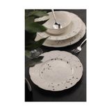 Esmo Home Kütahya Porselen Bone Olympos 56 Parça 12 Kişilik Yemek Takımı Leaves Silver - Option-1