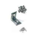 Esmo Home L Tipi Demir Köşebent,25 Adet, Gümüş, 16X20X20MM, Mobilya Dolap Raf Masa Köşe Bağlantı Sabitleme Aparatı, Vidalar Dahil, - Option-1 - 0 - Siyah - 1 Adet