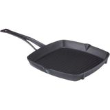 Esmo Home Lava Döküm Izgara Tava, Metal Kulplu, 26X26 cm - Option-1 - --