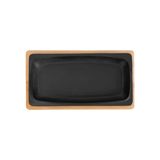 Esmo Home Lava Döküm Servis Tabağı, 30X15 cm Ahşap Altlı - Lv As 172 - Option-1 - 51R-Turuncu