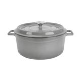 Esmo Home Lava Metal Premium Serisi - Döküm Yuvarlak Tencere, 28 Cm, Majolik Gri - (No Color) - Option-1