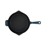 Esmo Home Lava Premium Serisi - Döküm Izgara Tavası, Yuvarlak, 28 Cm, Yekpare Saplı, Emaye, Majolik Gri - Option-1 - --