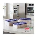 Esmo Home Life 3’lü Saklama Seti (2x3.5l + 1X2L) – Derin Dondurucu Uyumlu, Esnek & Sızdırmaz Büyük Erzak Kabı (Yeşil) - 0 Siyah - Option-1