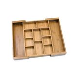 Esmo Home Lipper International 8882 Bambu Ahşap Çıkarılabilir Bölücüler ile 18-3/4 "sofra Takımı Çekmece Organizatörüne Genişletilebilir - Kestane Akaju - Option-1