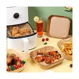 Esmo Home Lirazon Airfryer Pişirme Kağıdı 50 Adet Kare Fırın Tepsisi Yanmaz Yapışmaz Gıda Parşömeni Sıcak Hava Fritözü Aksesuarı - 10 cm - 001-Renkli