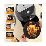 Esmo Home Lirazon Airfryer Silikon Pişirme Kabı, Yuvarlak Hava Fritözü Aksesuarı, Tüm Airfryerlara Uyumlu Yıkanabilir Leke Tutmaz Esnek Kızartma Tepsisi… (Antrasit) - Option-1