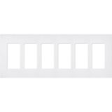 Esmo Home Lutron Claro 6 Gang Dekoratör/rocker Duvar Plakası, Mat, Kar (1 Paket) | Sc-6-Sw - 1 Adet - Ahşap
