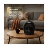 Esmo Home LX-6331 Füme 2000 W Fanlı Isıtıcı - 0 - Siyah