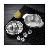 Esmo Home Mallart® Paslanmaz Çelik Limon Sıkacağı Manuel Narenciye Sıkacağı Portakal Narenciye Presi Süzgeçli Meyve Sıkacağı Çelik El Tipi Limonluk - 1BW-Beyaz