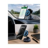 Esmo Home Manyetik Araç Telefon Tutucu Vakumlu Vantuzlu, 360° Döner Telefon Standı, Güçlü Mıknatıs, Dashboard Cam ve Masa Uyumlu Araç Içi Telefon Tutucu, Tüm Telefonlar Için - Option-1 - 000-Siyah