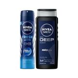 Esmo Home Men Erkek Deep Dimension Duş Jeli 500ML ve Sprey Deodorant Fresh ACTIVE150ML, Damat Bohça Çeyiz Seti - Option-1