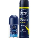 Esmo Home Men Erkek Sprey Deodorant Deep Aktif Karbon 150ML ve Fresh Mini Roll-On 25ML, Anti-Perspirant - Option-1