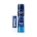 Esmo Home Men Erkek Sprey Deodorant Fresh 150ML ve Original Care Renksiz Dudak Bakım Kremi - Option-1