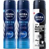 Esmo Home Men Erkek Sprey Deodorant Fresh 150ML X2 + Men Erkek Sprey Deodorant & Invisible Original 150 ml - Option-1