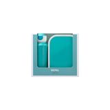 Esmo Home Mepal Mola Seti Campus Turkuaz – Içecek Şişesi ve Beslenme Kutusu Bento Kullanımı ile – Okul ve Boş Zaman Için Ideal – Bulaşık Makinesinde Yıkanabilir, Abs, 0 Mm, 2, 400 ml + 4 Tereyağı Ekmeği - Kestane Akaju - Option-1