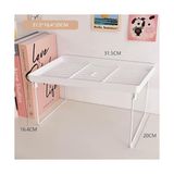 Esmo Home Metal Ayaklı Mutfak Banyo Rafı, Tezgah Üstü Organizer, Dolap Içi Düzenleyici, Plastik Raf, Beyaz 34.50 x 21,5 x 14 cm (Büyük) - Option-1 - Adaçayı Yeşili