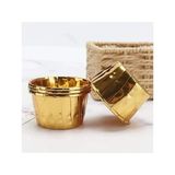 Esmo Home Metalik Altın Rengi Muffin Kalıbı, 12'li Set, 6.5x4 Cm, Fırına Dayanıklı Cupcake Kek Kalıpları - Option-1 - 001-Renkli