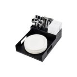 Esmo Home Mind Reader Çapa Koleksiyonu, Gereç, Peçete ve Tabak Servis Tepsisi, Breakroom, Tezgah Düzenleyici, Plastik, Siyah - Kestane Akaju - Option-1