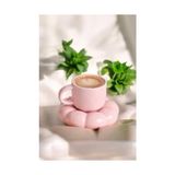 Esmo Home Mithra Life 95 ml Papatya Şekilli Seramik Pembe Türk Kahvesi Fincan Takımı MIT1158