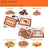 Esmo Home Mithra Life Yıkanabilir Silikon Pişirme Hamur Açma Matı MIT1041 - Option-1 - 001-Renkli