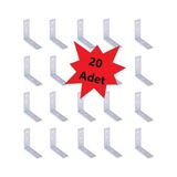 Esmo Home Mobilya, Dolap Yatak Duvara Sabitleme Bağlantı Aparatı L Demiri Gönye 2cmx6,5 Cmx6,5cm(20 Adet) - Option-1 - 0 - Siyah - 1 Adet