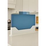 Esmo Home Moi Ocean 4 Parça Plastik Kesme Tahtası Seti, Standlı, Renkli, Hijyenik, Kaymaz 3 Adet Gıda Hazırlama Tahtası, 31X20 Cm, Sebze Et Balık Kesim Tahtası, Mutfak Düzenleyici Organizer - Ahşap