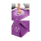 Esmo Home Mor Kaliteli Silikon Ölçülü Çok Amaçlı Hamur Açma Matı 45 cm x 65 - Option-1 - 001-Renkli