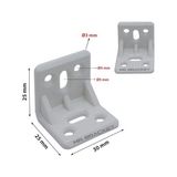 Esmo Home Mr.bracket 15 Ad. Krem Plastik L Gönye Köşebent 25X25X30MM - Mobilya Dolap Raf Çekmece Sehpa Birleştirme Sabitleme Montaj Bağlantı Aparatı - Option-1 - 0 - Siyah - 1 Adet