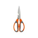 Esmo Home Mutfak Makası – Paslanmaz Çelik Çok Amaçlı, Ergonomik Saplı, 23 cm Dayanıklı Kesme Makası (Turuncu-Gri) - 01-Siyah