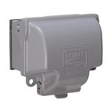 Esmo Home MX3300 Bir Takım Yatay Kullanım Metal Hava Koşullarına Dayanıklı Priz Kapağı, Gri Kaplama - 1 Adet - Ahşap