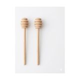 Esmo Home Natural Ahşap Bal Kaşığı 14 cm - 2'li Set Şık Tasarım Bal Karıştırıcı Çubuk -%100 Doğal Gürgen Ağacı Bal Çubuğu - Kahvaltı Sunum Aksesuarı ve Hediyelik Bal Kaşığı - Kestane Akaju - Option-1