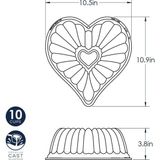 Esmo Home Nordic Ware, Nordicware 55548 Kek Kalıbı, Kalpli Çelenk, Alüminyum Döküm, Hacim: 2.5lt, 55548AMZ, Gümüş - Option-1 - (ClearEyelets)Black-RadiantOrchid
