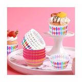 Esmo Home Orret Home 100 Adet Desenli Cupcake Kalıbı,renkli Browni ve Muffin Kabı,kağıdı - Option-1 - 001-Renkli