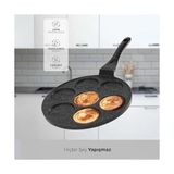 Esmo Home Orret Home 27 cm Döküm Granit Emojili Pancake Tavası | Yapışmaz Granit Kaplama Krep ve Pancake Tavası | Dayanıklı ve Eşit Isı Dağılımlı Tava - Option-1 - --
