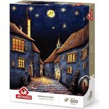 Esmo Home Ortaçağda Han Gecesi 500 Parça Puzzle - 01-Mavi