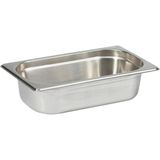 Esmo Home Paslanmaz Çelik Gastronom/gastronorm Küvet Gn 1/4-65 (26,5 x 16,2 x 6,5 Cm) - Ahşap - Option-1