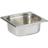 Esmo Home Paslanmaz Çelik Gastronom/gastronorm Küvet Gn 1/6-65 (17,6 x 16,2 x 6,5 Cm) - 0 Siyah - Option-1