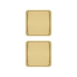 Esmo Home Paslanmaz Çelik Sunum Tepsisi, Gold, 21X21 Cm, Çay Kahve Pasta Tatlı Servisi, 2 Adet - Kestane Akaju - Option-1