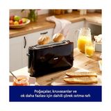 Esmo Home Philips Daily Collection Uzun Yuvalı Ekmek Kızartma Makinesi, Buz Çözme Modu, 8 Kızartma Ayarı, Uzun Yuvalı, Siyah, HD2590/90 - Ahşap - Beyaz