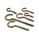 Esmo Home Piton Kanca Seti - Paket, Vidalı Soru Işareti Askı, Ahşap ve Duvar Için Metal Vidalı Kanca, Avize, Saksı ve Avadanlık Askısı, Sarı Çinko Kaplama (22X130) - 0 - 3 Yaş - 0 - Siyah