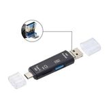 Esmo Home Plus PX-5068 Micro Usb/type C To Micro Sd Otg Çevirici, Otg 3in1 Type-C ve Micro USB Tf Çevirici Dönüştürücü Kart Okuyucu - Option-1
