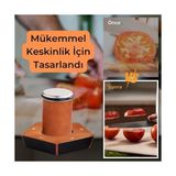 Esmo Home Polham Pro Serisi 5 Açılı Tüm Bıçaklara Uyumu Bileyici, Silindir Tipi Süper Keskinleştirici Bileme - 1BW-Beyaz