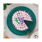 Esmo Home Porsima 1093 Koyu Yeşil Yuvarlak Kek Pasta Börek Saklama Kabı - Kilitli Kapaklı Taşıma Fanusu 25 cm - 0 Siyah - Option-1