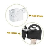 Esmo Home Premium Cam Kabin Kilidi, Metal Yapı, Şeffaf ve Güvenli Tasarım, 14CM Uzunluk, Anahtar ile Kilit Sistemi, Dolap ve Vitrinler Için - Option-1