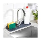 Esmo Home Purish | Esnek Silikon Musluk Arkası Su Tutucu ve Lavabo Matı – Mutfak ve Banyo Kullanımı Için Drenajlı Musluk Pedi, Süngerlik ve Tezgah Koruyucu - 0 Siyah - Option-1