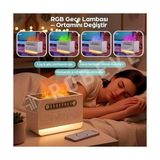 Esmo Home Robeve Alev Efektli Aroma Difüzörü & Hava Nemlendirici – Beyaz Gürültü ve Bluetooth Hoparlörlü – 7 Renk LED Işıklı, Zaman Ayarlı, Sessiz Çalışan Dekoratif Difüzör Buhar Makinesi - Option-1