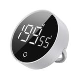 Esmo Home Rt-1 Mıknatıslı Rotary Zamanlayıcı 0-199 Ileri Geri Sayım Kronometre, Ayaklı Stand, LED Ekran, Usb-C Şarjlı, Pomodoro & Mutfak Timer (Beyaz) - 01-Siyah