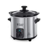 Esmo Home Russell Hobbs Slow Cooker Mini [ağır 2 L Seramik Pişirme Tenceresi, Isteğe Göre Sıcaklık Dağılımı] Kompakt Yavaş Pişirici (3 Sıcaklık Ayarı ve Sıcak Tutma Fonksiyonu, 145 W) Yavaş Pişirici 25570-56 - 1BW-Beyaz